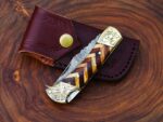 Olive and Rose Wood Folding Knife