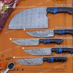 Lara Eagle 5 Pcs Damascus steel Fillet Set – G10, Wangi Wood, Resin